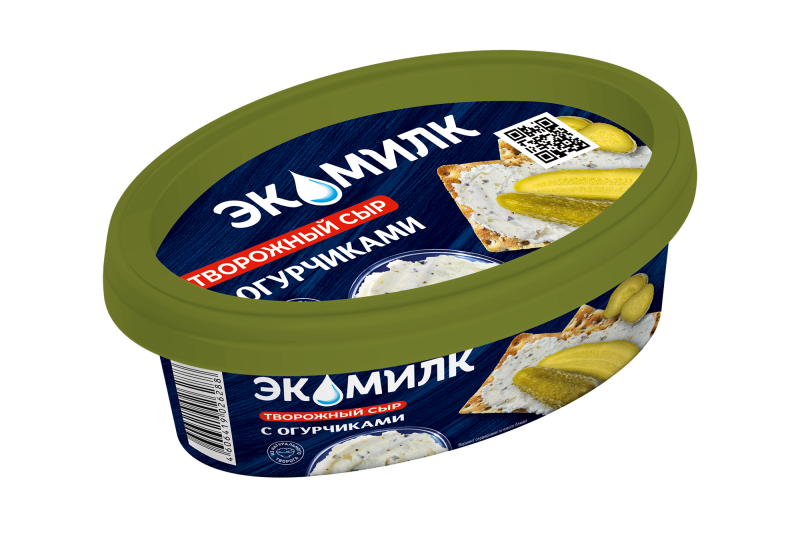 Творожный сыр с огурчиками